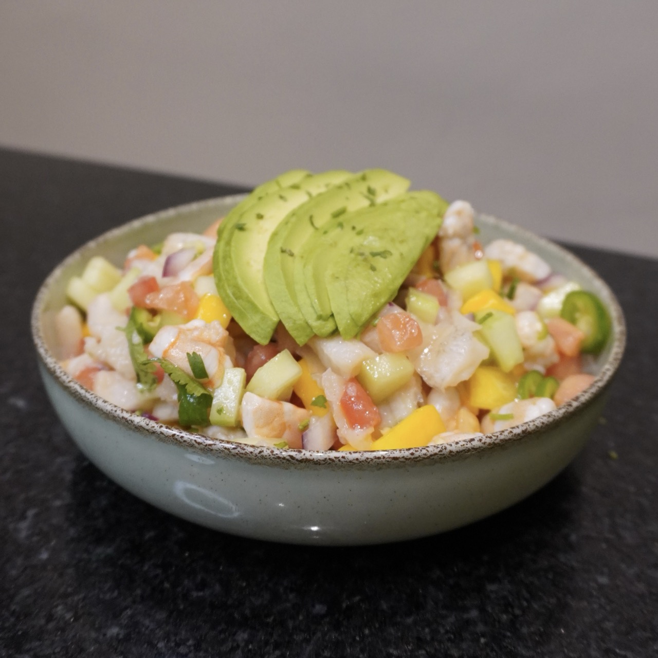 Ceviche de Pescado y Camarón