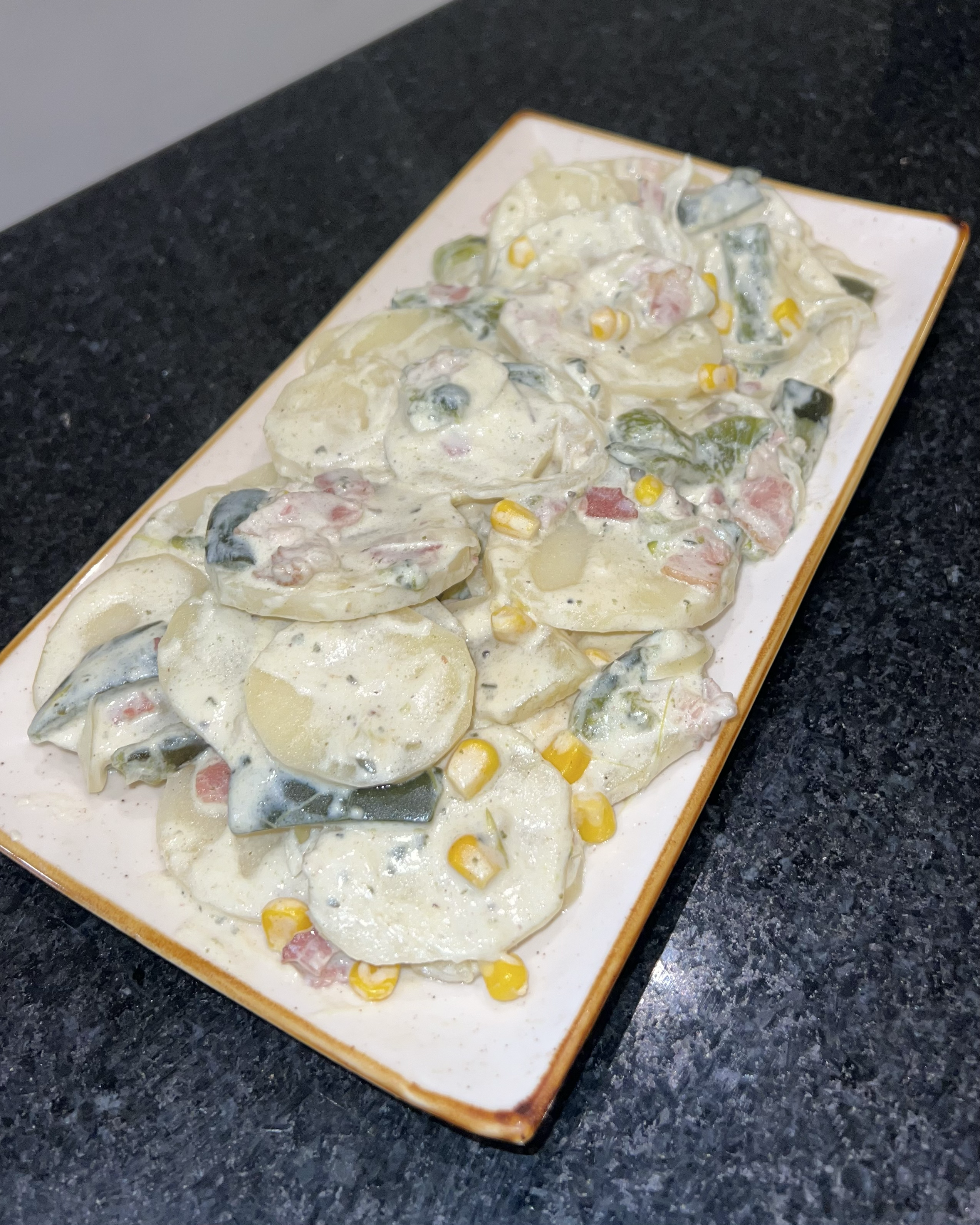 Papas en Crema con Rajas