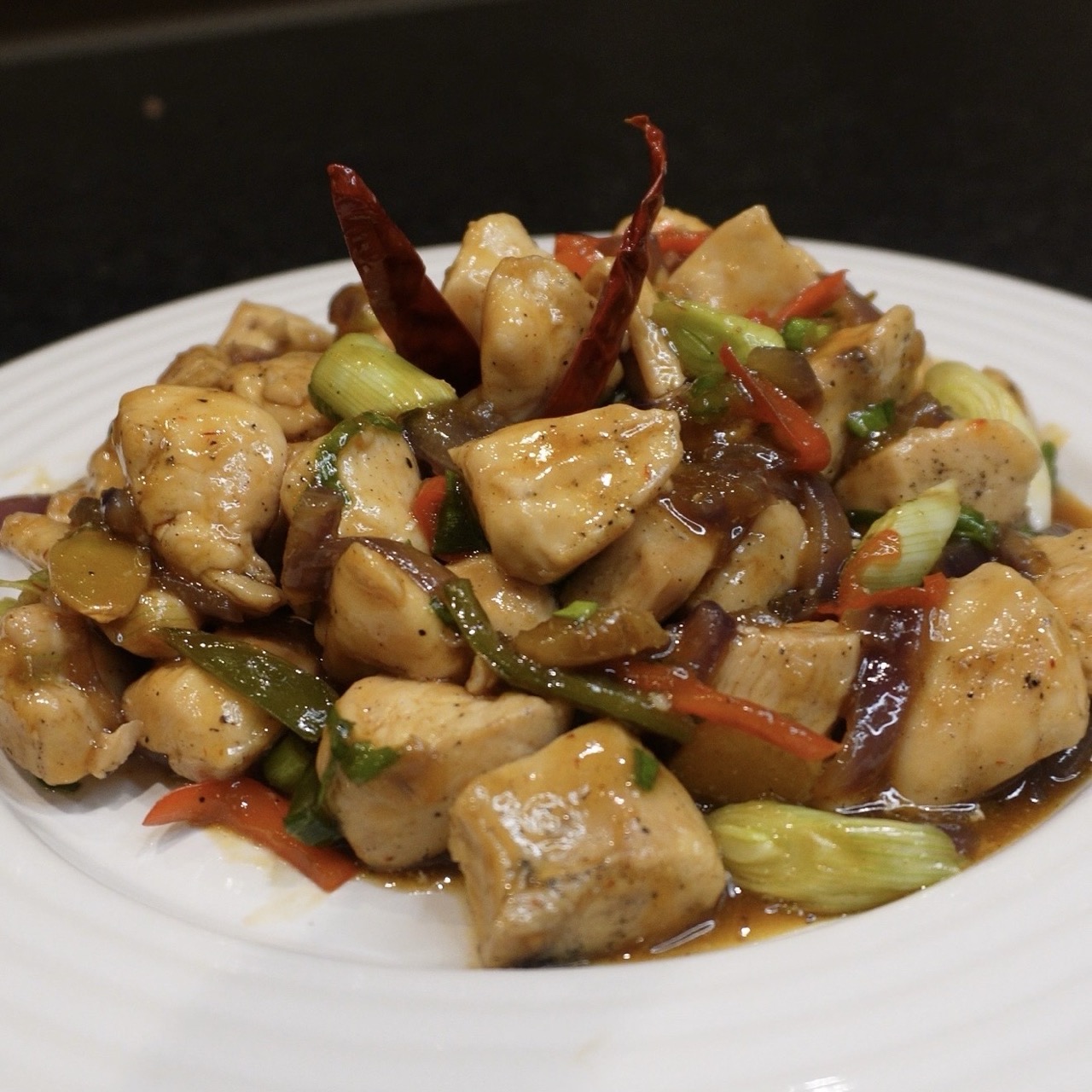 Stir Fry de Pollo con Jengibre